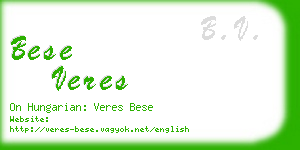 bese veres business card